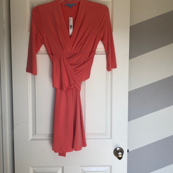 Antonio melani coral wrap dress. NWT - Picture 4 of 4